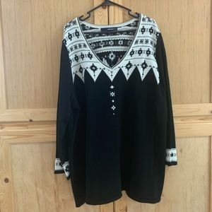 Denim 24/7 V-neck pullover cardigan sweater size 2X 36/28